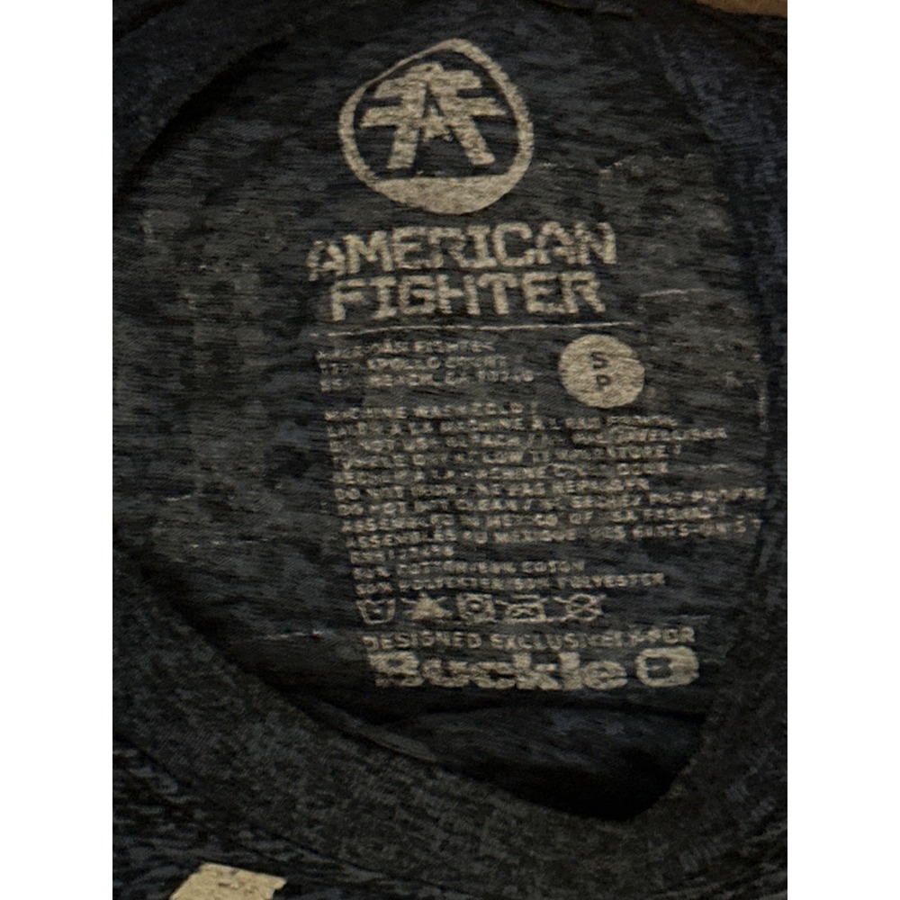 American Fighter Mens Small Blue Graphic T-Shirt Buckle Exclusive Athletic Tee - Picture 2 of 3